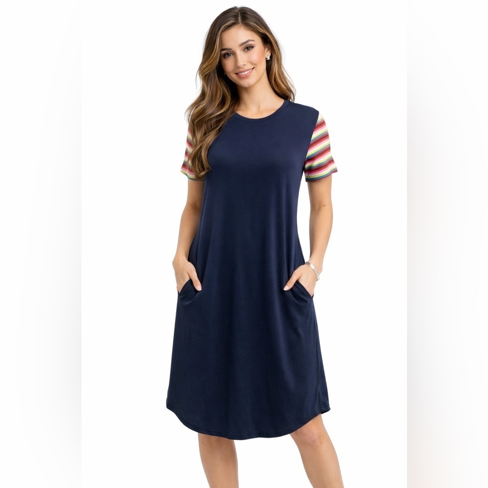 SHEIN Short sleeve maxi with pocket